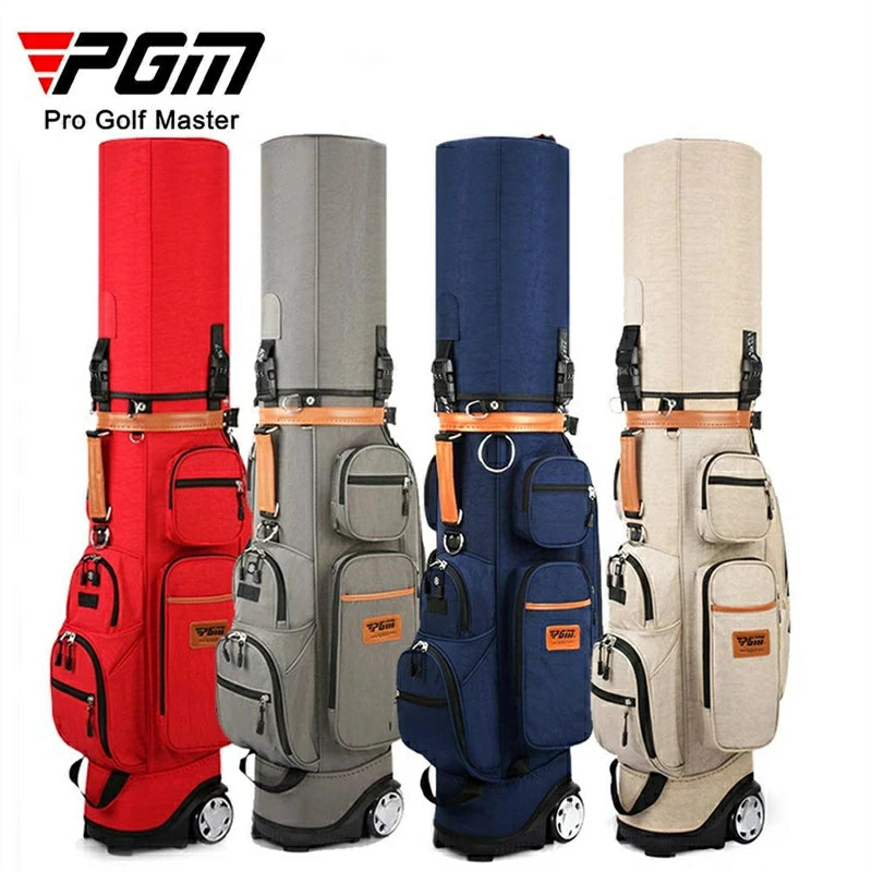 PGM長持ち 耐久性 高品質キャディーバッグ ヘッドカバー伸縮可能 プーリー付! 盗難防止 パスワードロック付 A287